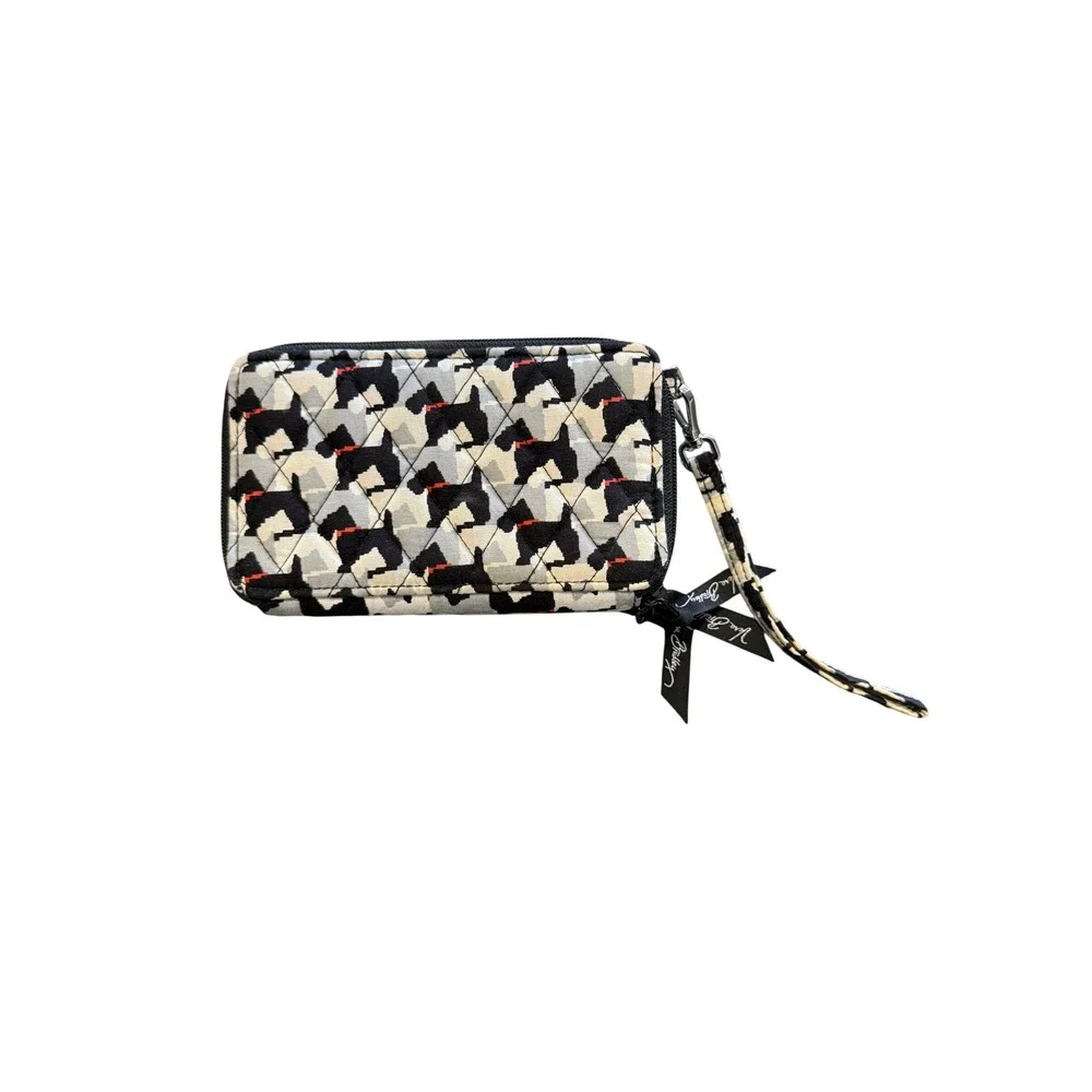 Vera Bradley Playful Scottie All In One Crossbody Wallet Wristlet Dog Print‎